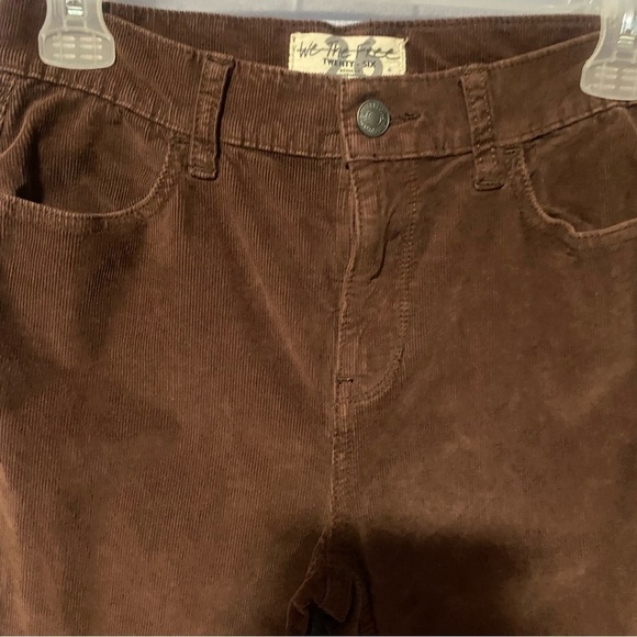 Free People We The Free Chocolate Brown Skinny Corduroy Jeans  26 High Rise - Picture 3 of 8